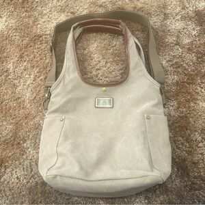 Vintage Canvas and Leather Tote